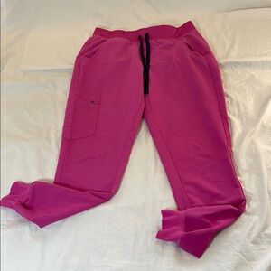 Figs Pink Jogger Style Scrub Bottom